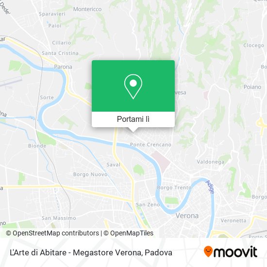 Mappa L'Arte di Abitare - Megastore Verona