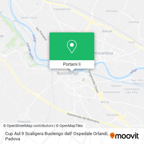 Mappa Cup Aul 9 Scaligera Buolengo dell' Ospedale Orlandi
