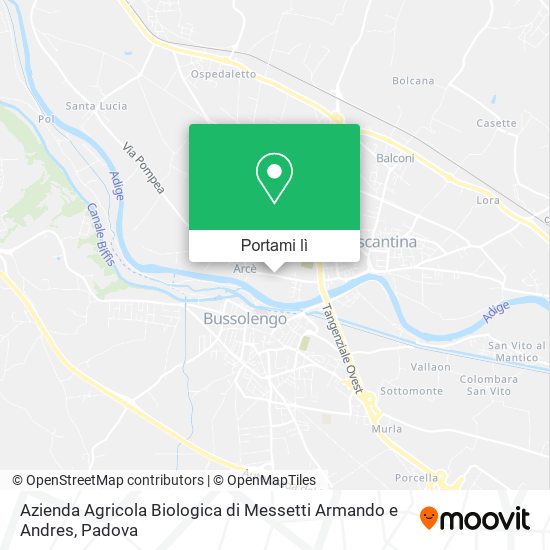 Mappa Azienda Agricola Biologica di Messetti Armando e Andres