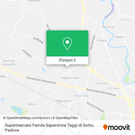 Mappa Supermercato Famila Superstore Taggì di Sotto