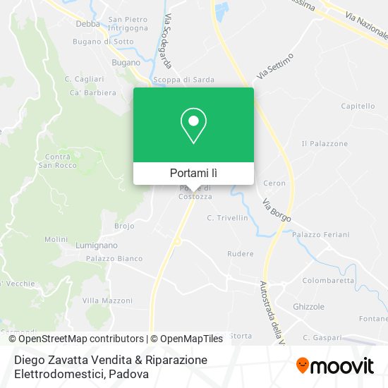 Mappa Diego Zavatta Vendita & Riparazione Elettrodomestici
