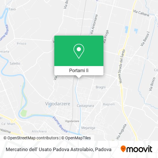 Mappa Mercatino dell' Usato Padova Astrolabio