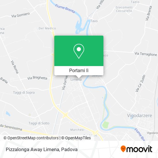 Mappa Pizzalonga Away Limena