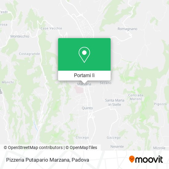 Mappa Pizzeria Putapario Marzana