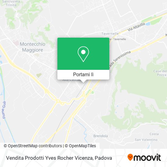 Mappa Vendita Prodotti Yves Rocher Vicenza