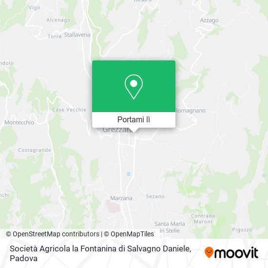 Mappa Società Agricola la Fontanina di Salvagno Daniele