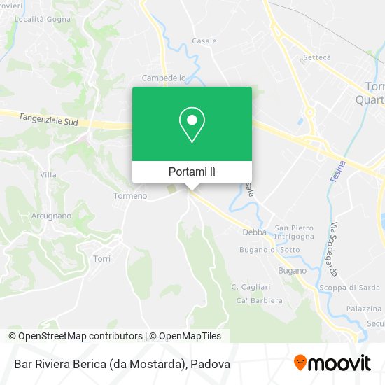 Mappa Bar Riviera Berica (da Mostarda)