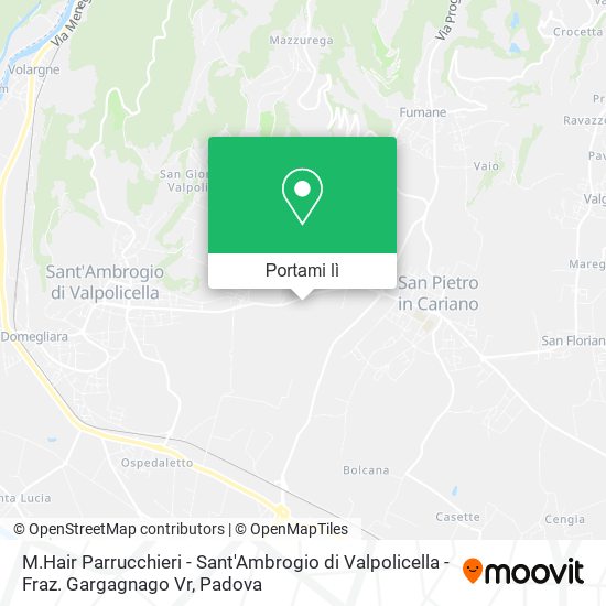 Mappa M.Hair Parrucchieri - Sant'Ambrogio di Valpolicella - Fraz. Gargagnago Vr