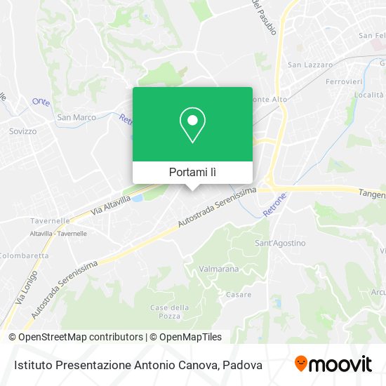 Mappa Istituto Presentazione Antonio Canova