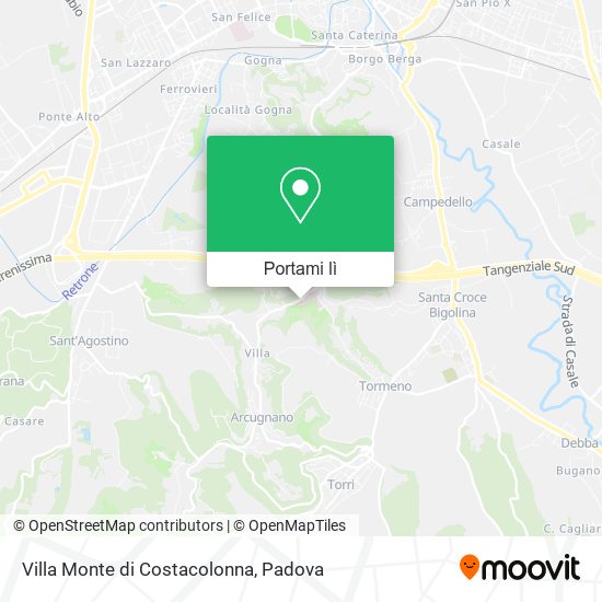Mappa Villa Monte di Costacolonna
