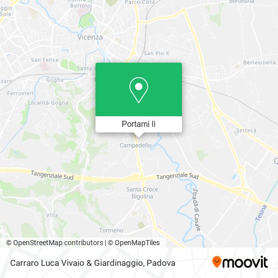 Mappa Carraro Luca Vivaio & Giardinaggio