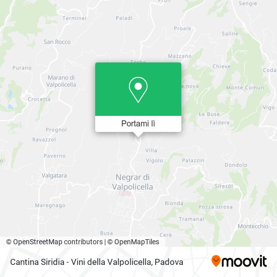 Mappa Cantina Siridia - Vini della Valpolicella