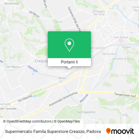 Mappa Supermercato Famila Superstore Creazzo