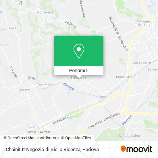 Mappa Chainit.It Negozio di Bici a Vicenza