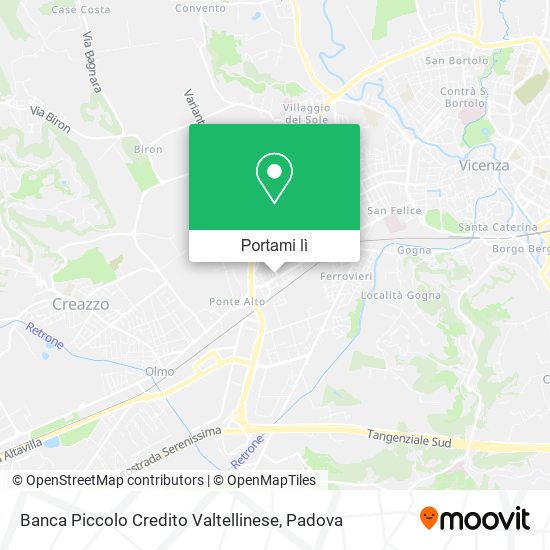 Mappa Banca Piccolo Credito Valtellinese