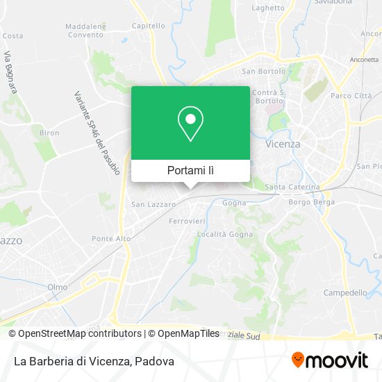 Mappa La Barberia di Vicenza
