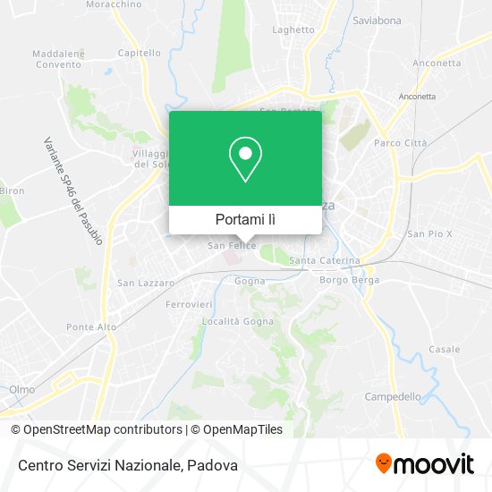 Mappa Centro Servizi Nazionale