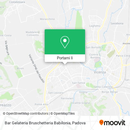 Mappa Bar Gelateria Bruschetteria Babilonia