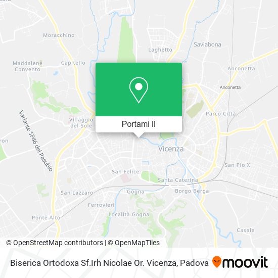 Mappa Biserica Ortodoxa Sf.Irh Nicolae Or. Vicenza