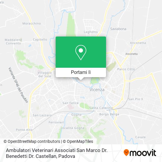Mappa Ambulatori Veterinari Associati San Marco Dr. Benedetti Dr. Castellan