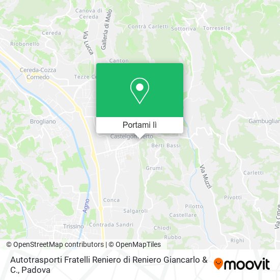 Mappa Autotrasporti Fratelli Reniero di Reniero Giancarlo & C.