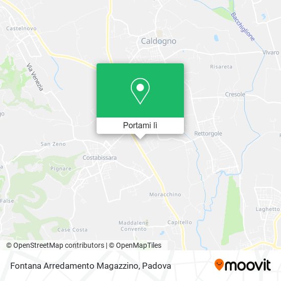 Mappa Fontana Arredamento Magazzino