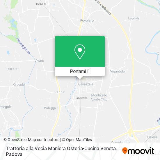 Mappa Trattoria alla Vecia Maniera Osteria-Cucina Veneta