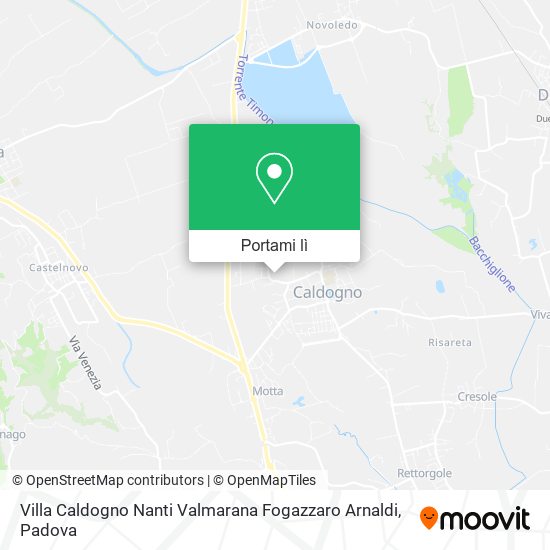 Mappa Villa Caldogno Nanti Valmarana Fogazzaro Arnaldi