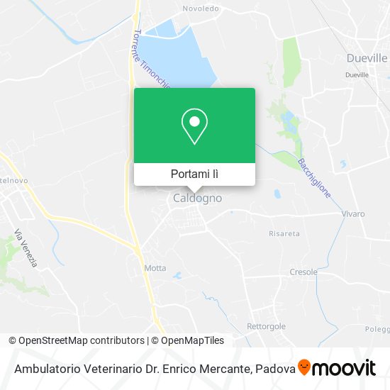 Mappa Ambulatorio Veterinario Dr. Enrico Mercante