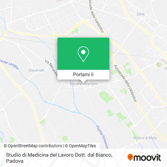 Mappa Studio di Medicina del Lavoro Dott. dal Bianco