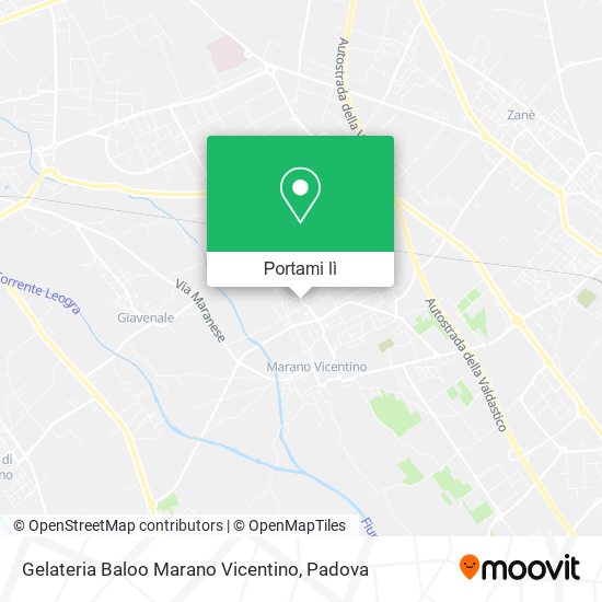 Mappa Gelateria Baloo Marano Vicentino