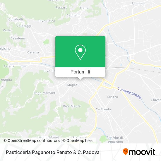 Mappa Pasticceria Paganotto Renato & C