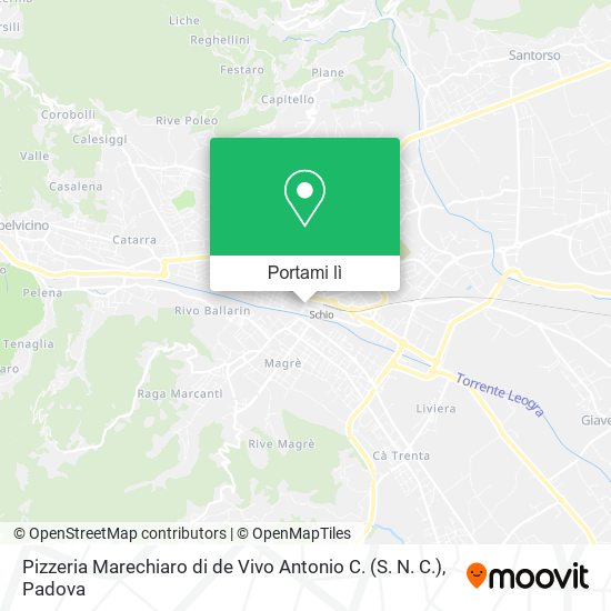 Mappa Pizzeria Marechiaro di de Vivo Antonio C. (S. N. C.)