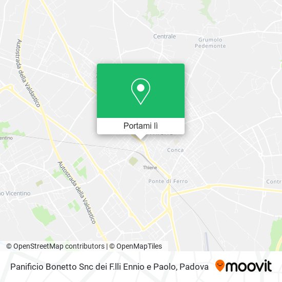 Mappa Panificio Bonetto Snc dei F.lli Ennio e Paolo