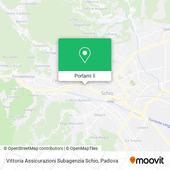 Mappa Vittoria Assicurazioni Subagenzia Schio