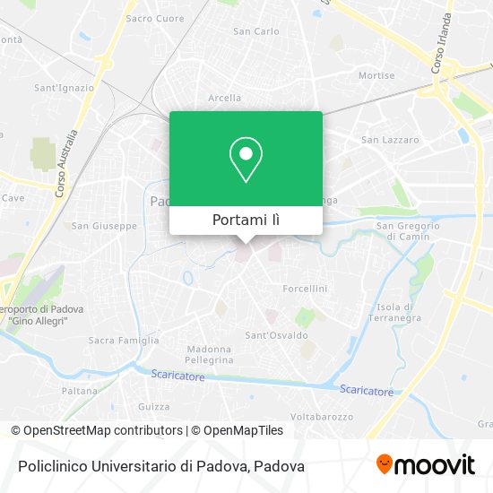Mappa Policlinico Universitario di Padova