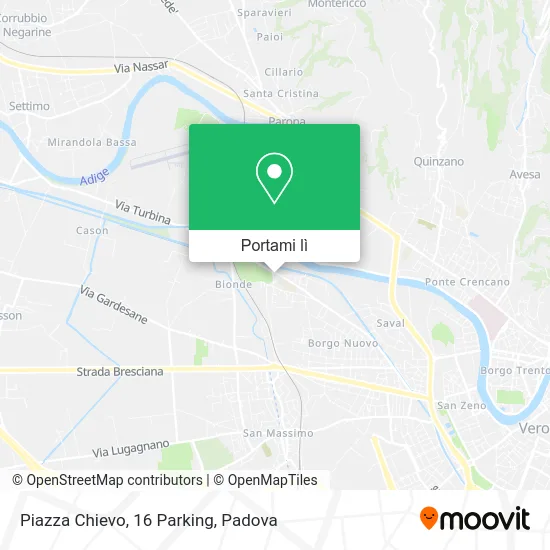 Mappa Piazza Chievo, 16 Parking