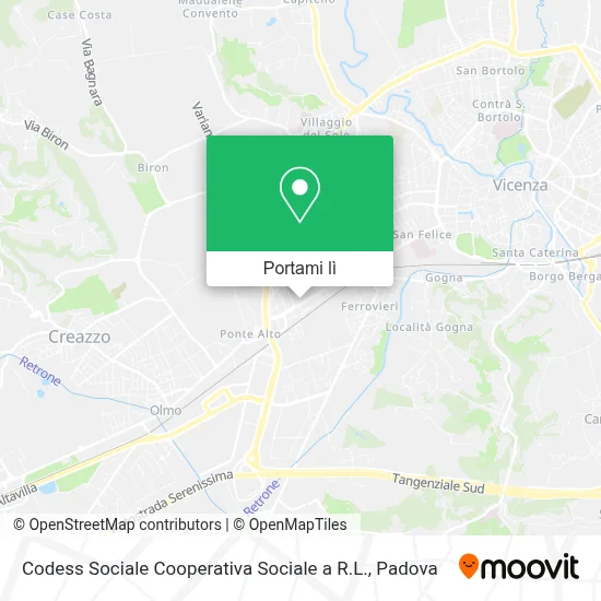 Mappa Codess Sociale Cooperativa Sociale a R.L.