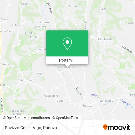 Mappa Sovizzo Colle - Vigo