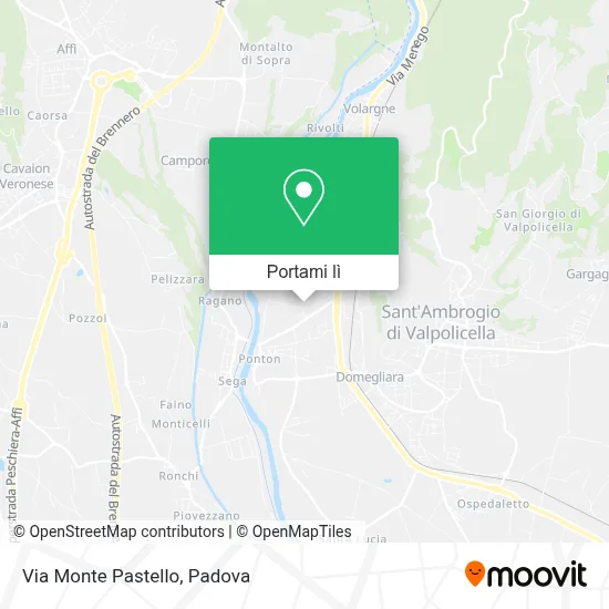 Mappa Via Monte Pastello