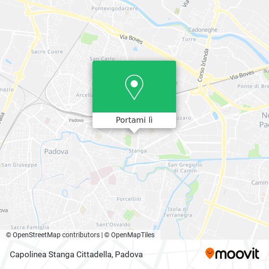 Mappa Capolinea Stanga Cittadella