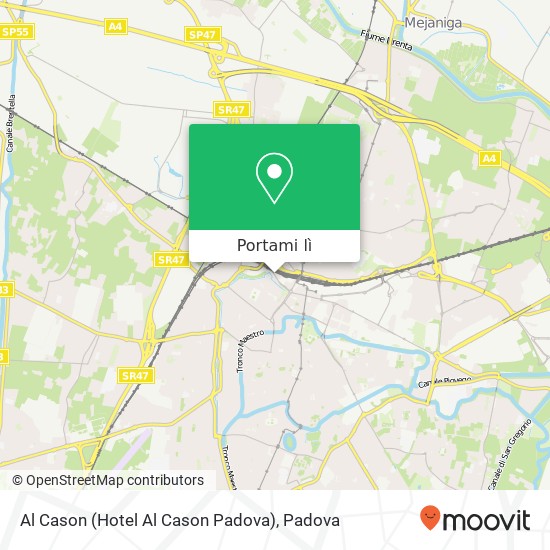 Mappa Al Cason (Hotel Al Cason Padova)