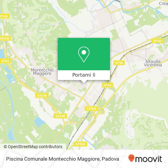 Mappa Piscina Comunale Montecchio Maggiore