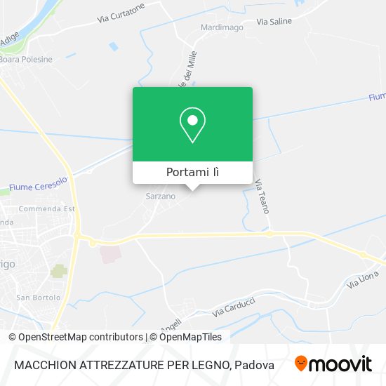 Mappa MACCHION ATTREZZATURE PER LEGNO