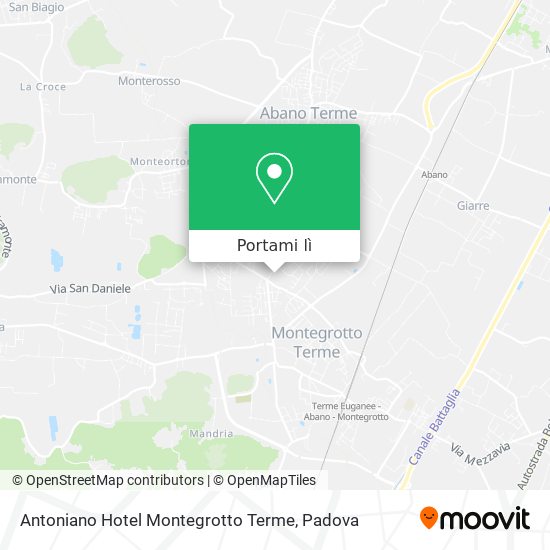 Mappa Antoniano Hotel Montegrotto Terme