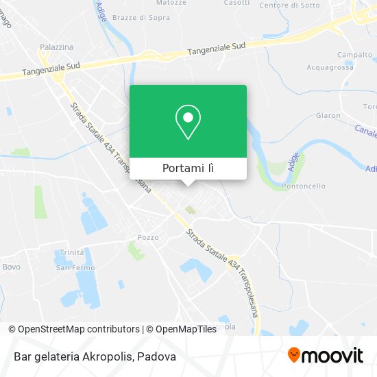 Mappa Bar gelateria Akropolis