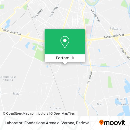 Mappa Laboratori Fondazione Arena di Verona
