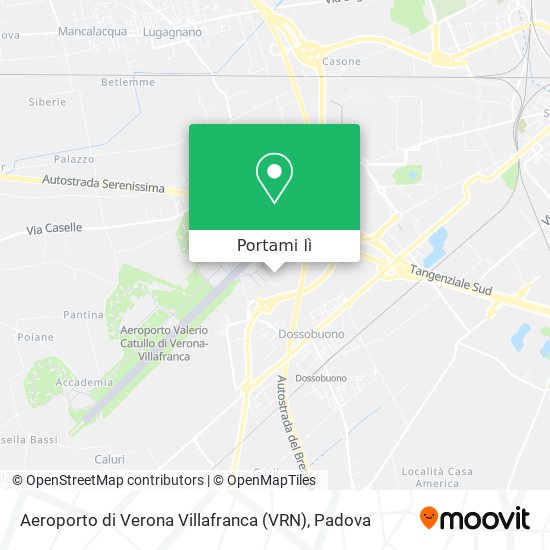 Mappa Aeroporto di Verona Villafranca (VRN)