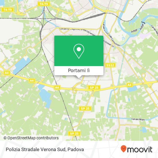 Mappa Polizia Stradale Verona Sud