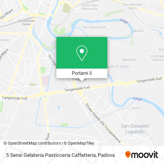 Mappa 5 Sensi Gelateria Pasticceria Caffetteria